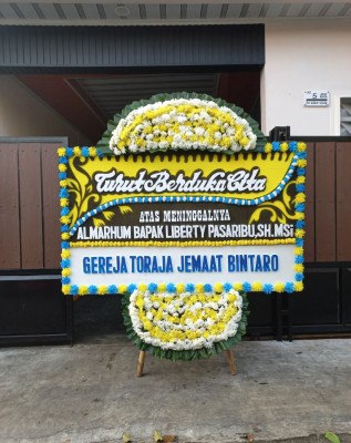 Papan Bunga Duka di Ciwandan